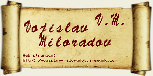 Vojislav Miloradov vizit kartica